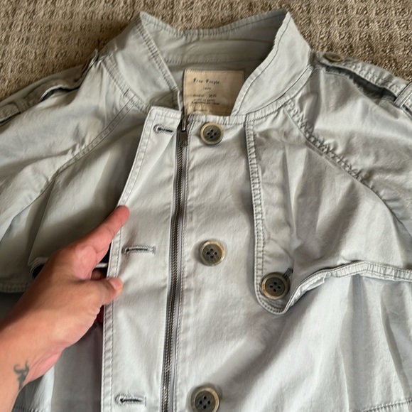 Free People utility cargo jacket full-zip button front size xs - Picture 5 of 14